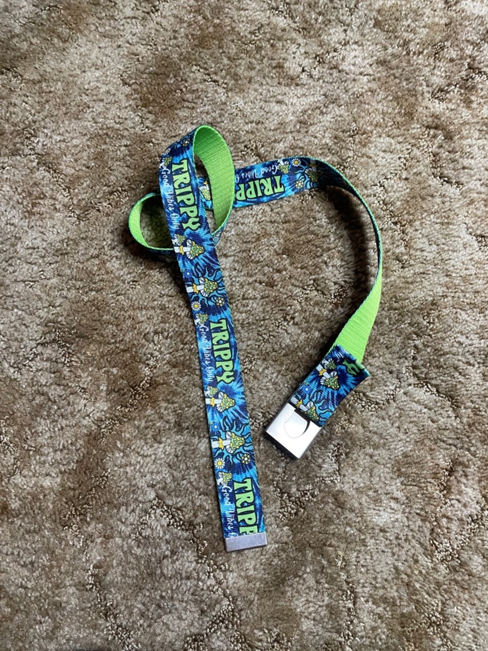 Trippy Multicolor‎ Mushroom Adjustable Belt